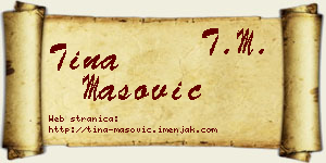 Tina Mašović vizit kartica